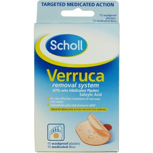 Scholl verruca removal system 15 medicated plasters